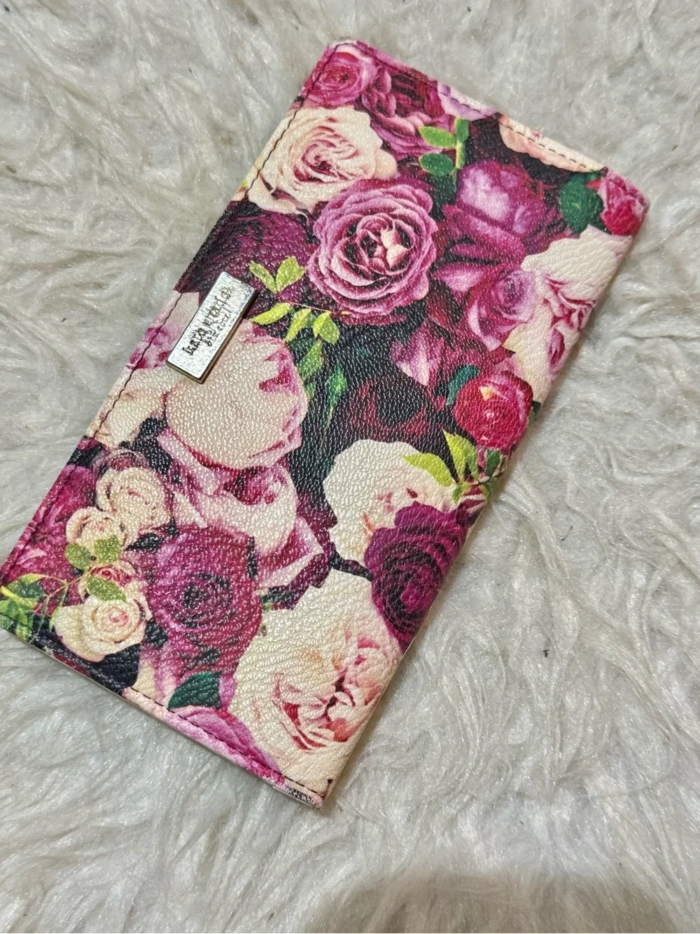 kate spade Floral Phone Wallet Case - Pink & Green Rose Print